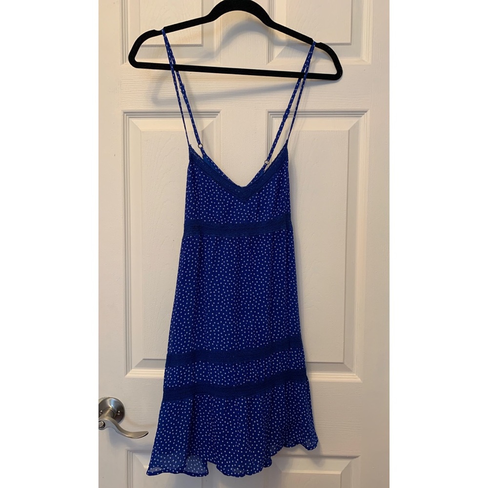 Abercrombie & Fitch blue and white polka dot summer dress